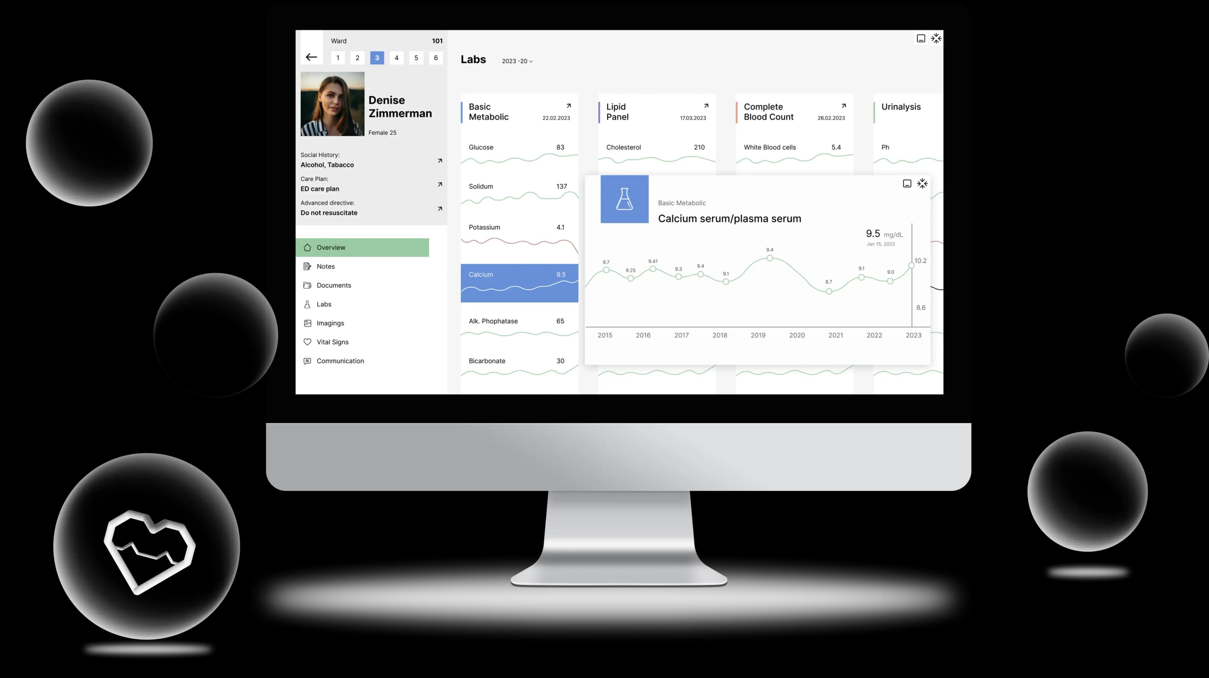 Medical record system interface