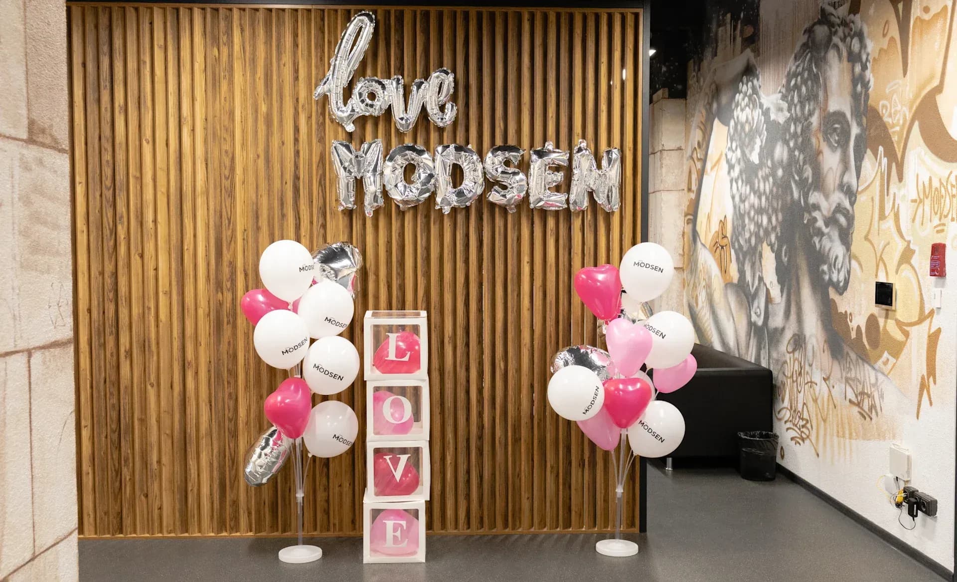 Valentine's Day photo zone