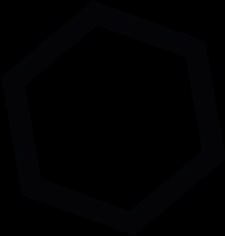 Orange empty hexagon