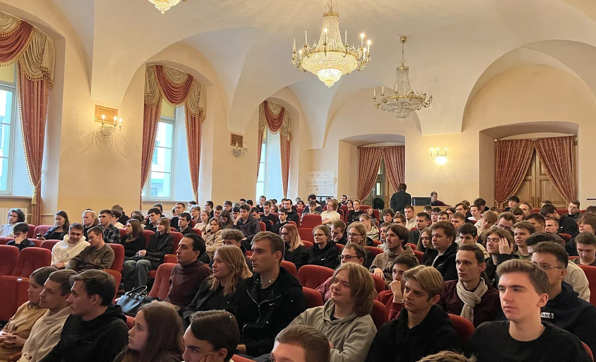 Students are listening to a lecture.
