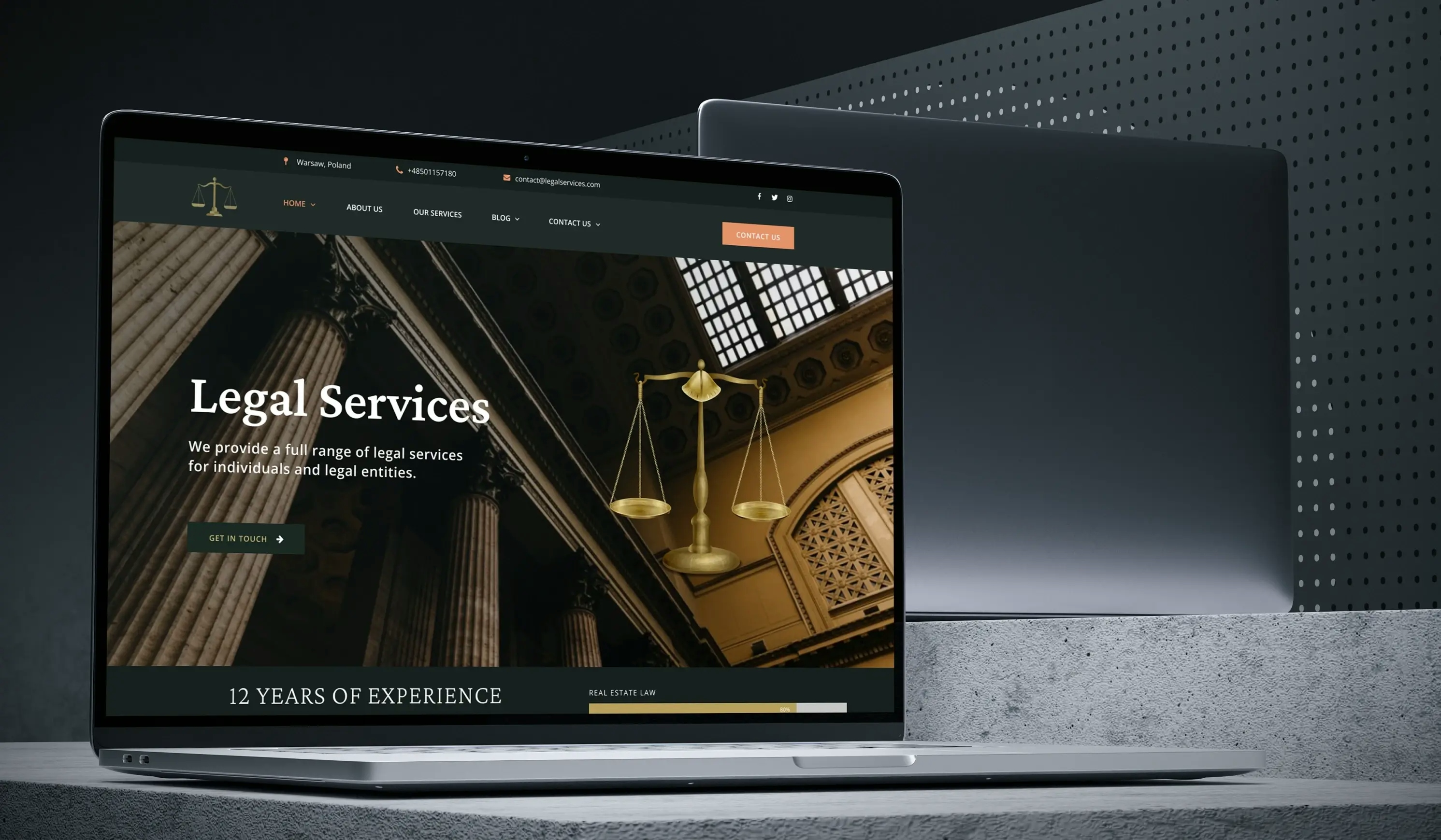Legal service app interface