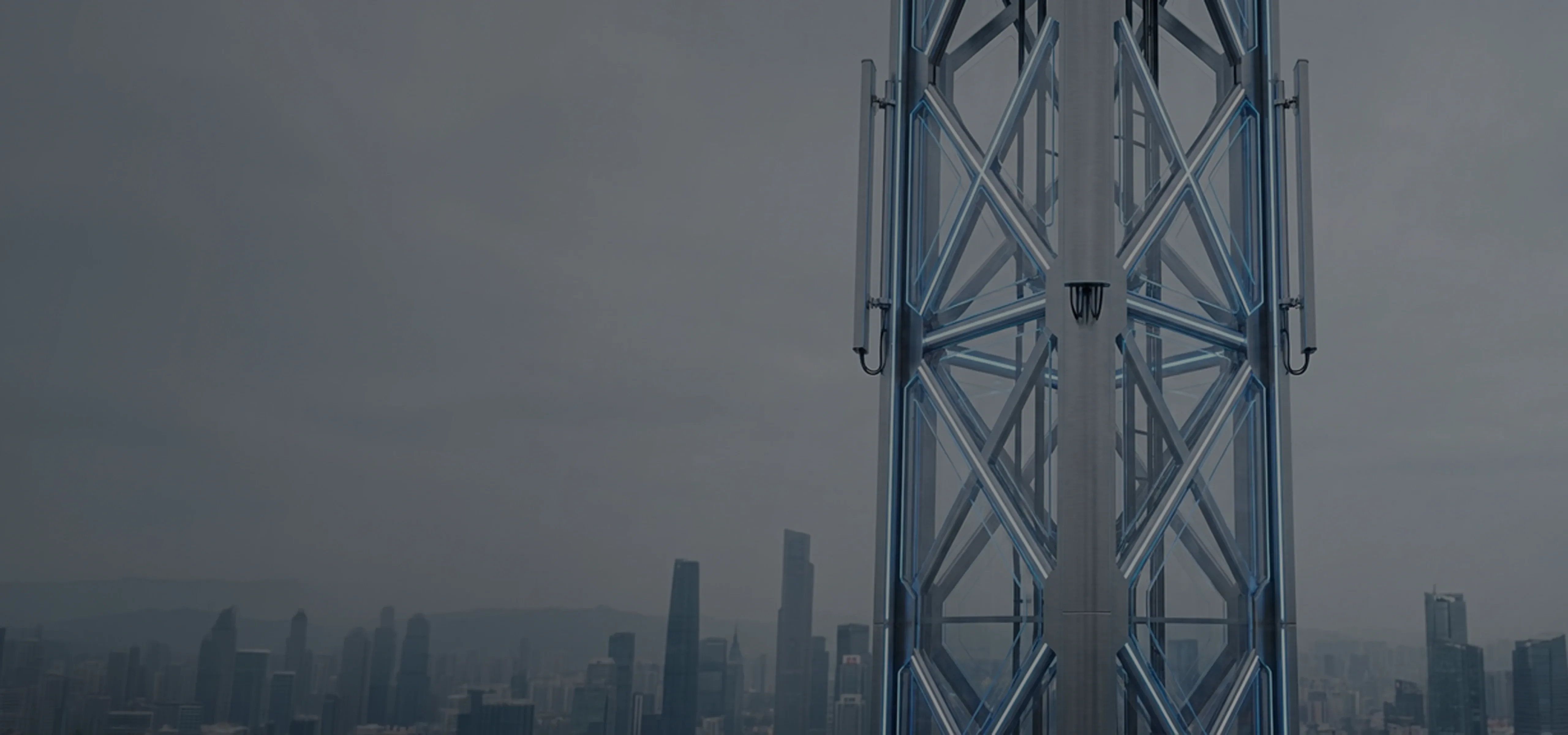 Telecom AI framed by classical architecture Classical Greek columns with a network signal icon overlay, symbolizing generative AI use cases in telecom