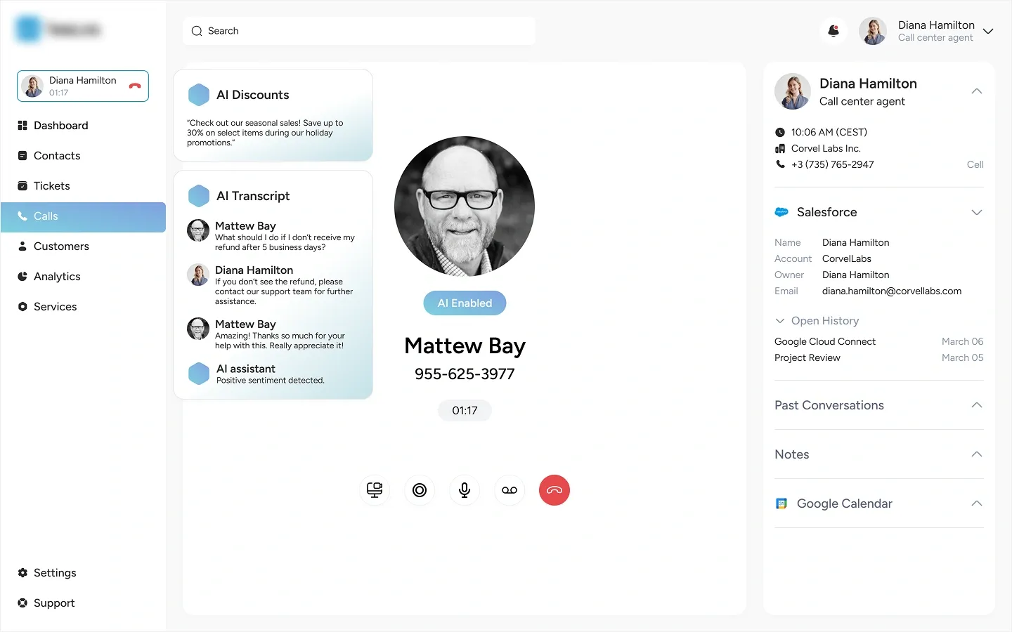 AI Call Center Software for Telecom Support