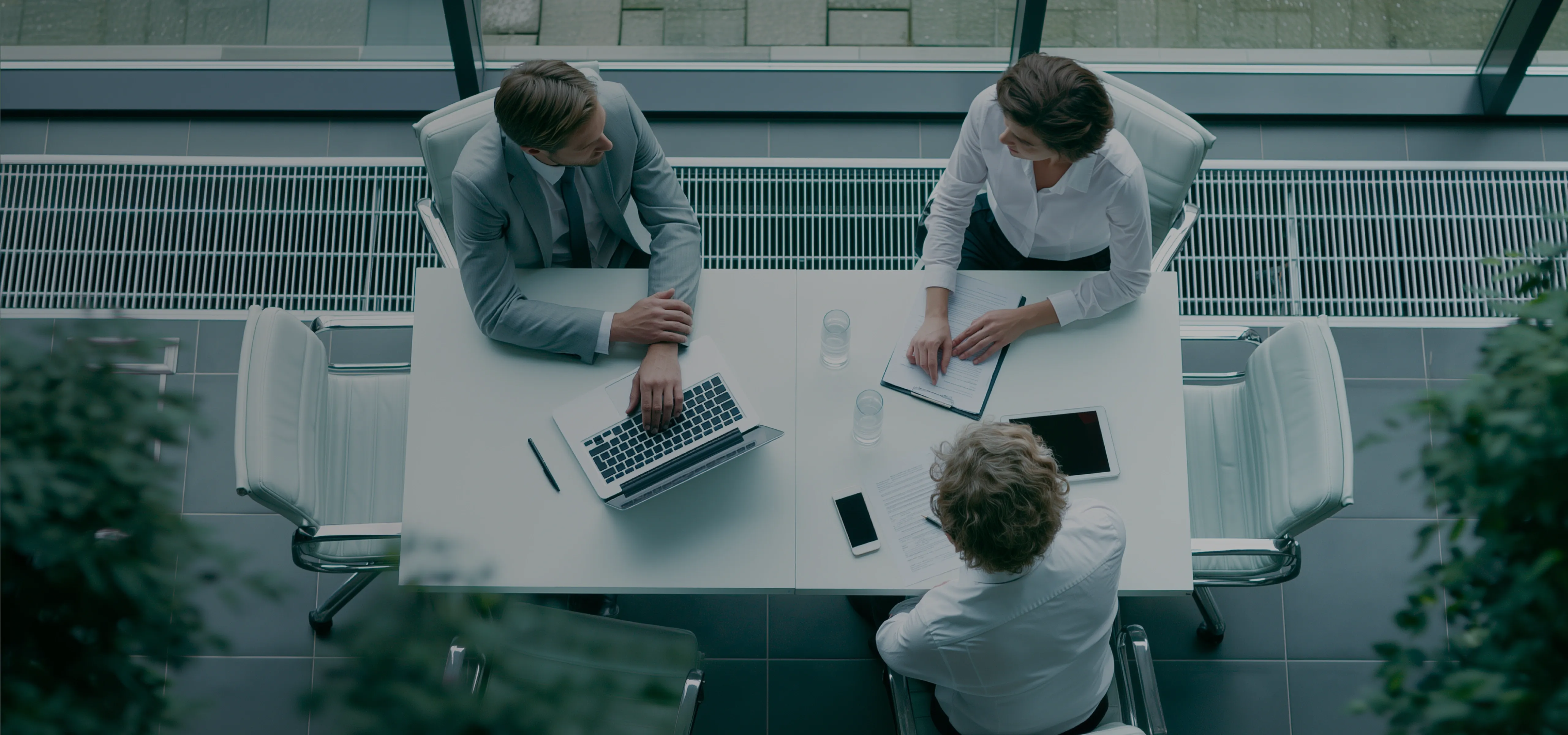 Business negotiations in an office Business negotiations in an office