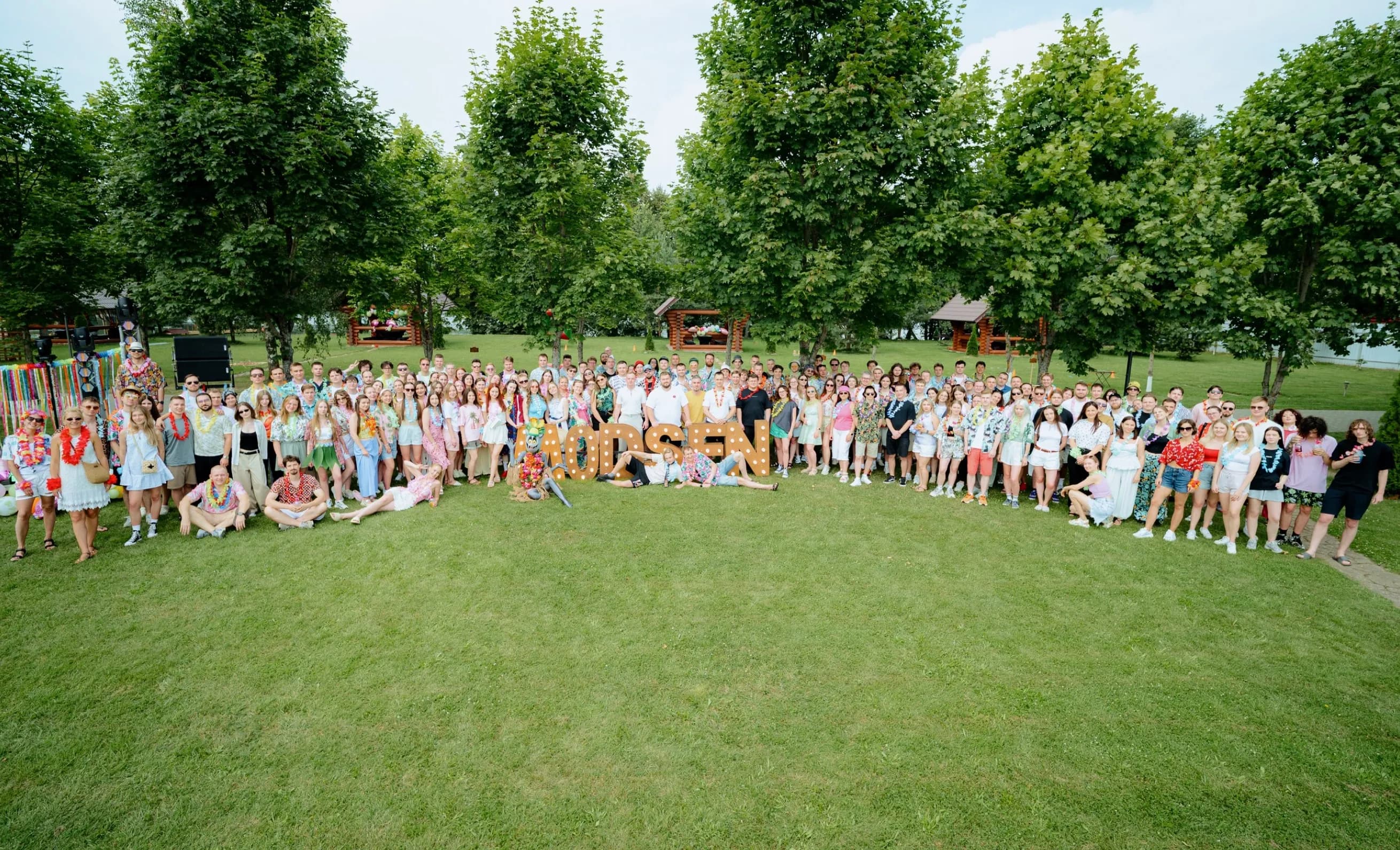 Modsen employees group photo at Modsen Hawaii Party 2026 Modsen employees group photo at Modsen Hawaii Party 2026