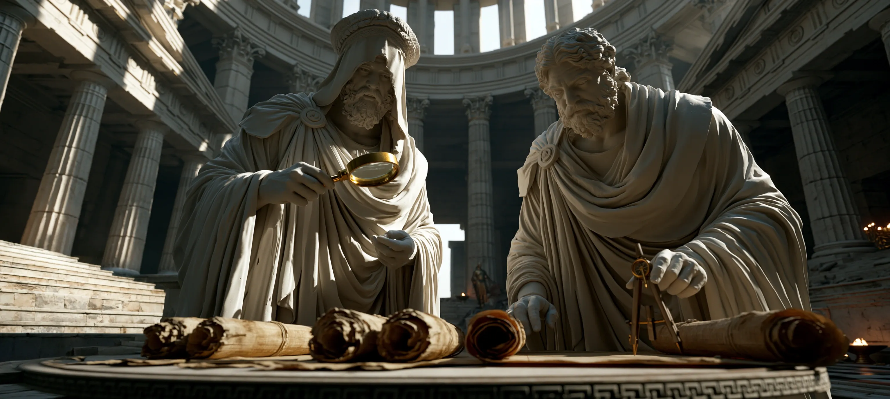 UI UX consulting services from blueprint to final product A split image of a Greek temple illustrating how UI UX consulting services transform a rough product into a structured, well-designed user experience and interface.