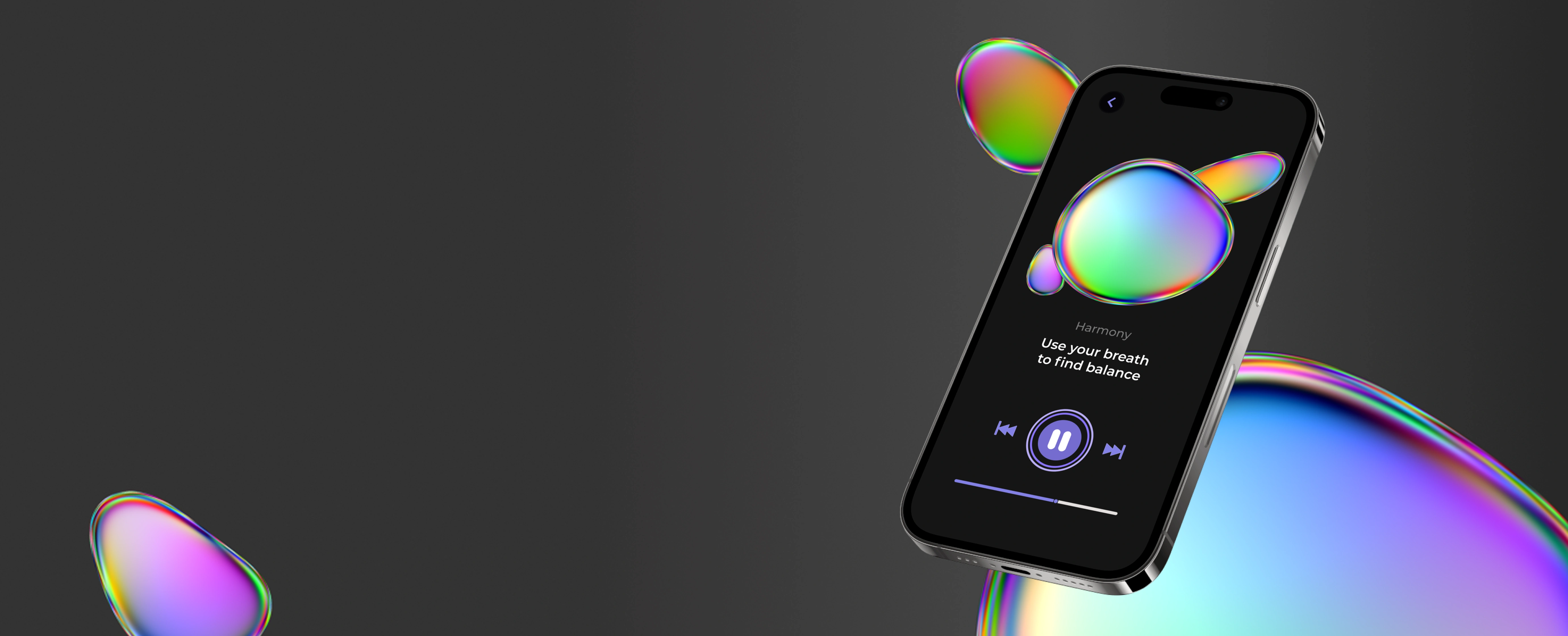 Mobile application for stress reduction and meditation